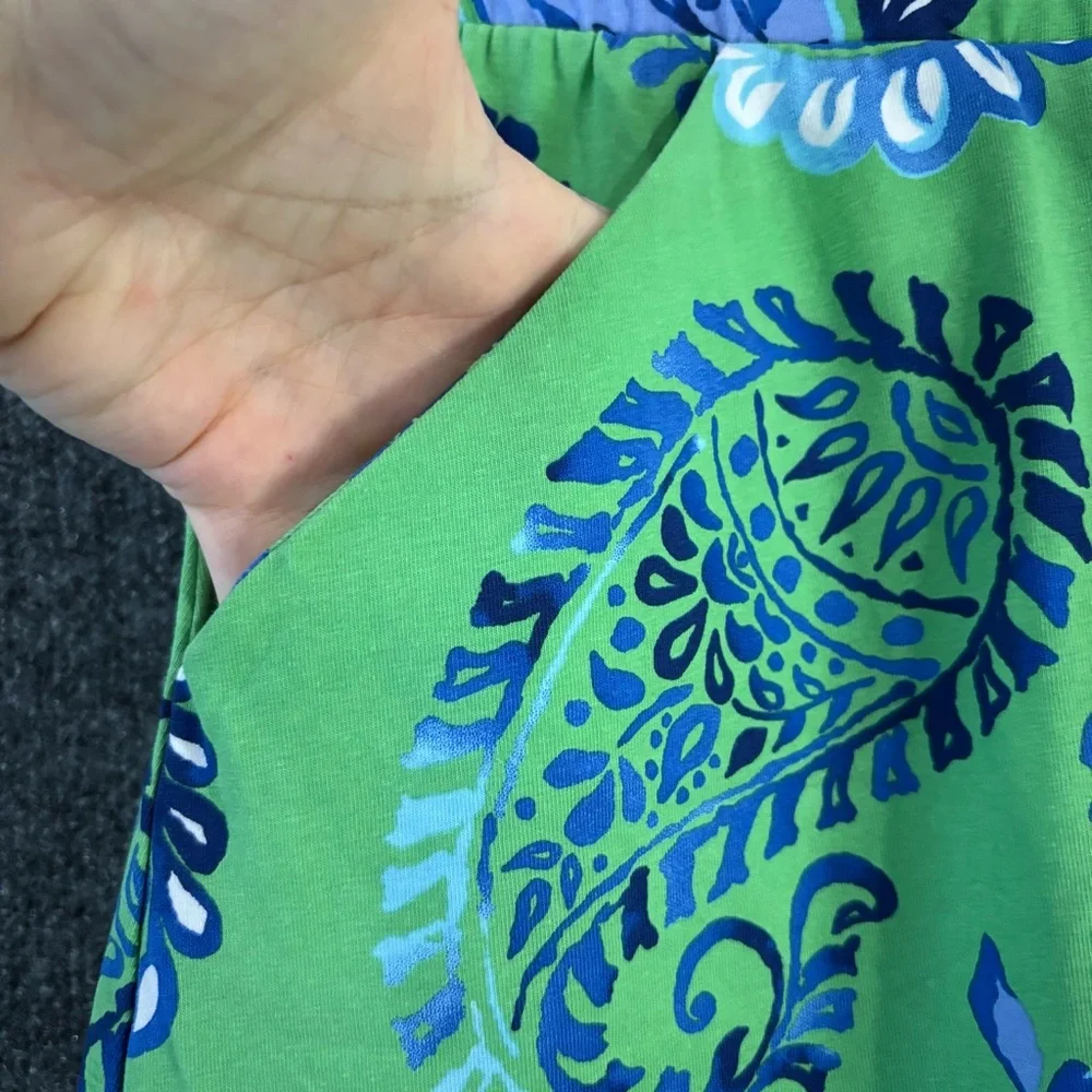 Ana Clare Womens Paisley Skort Size Small Green Blue Pockets Golf Activewear - Picture 4 of 7